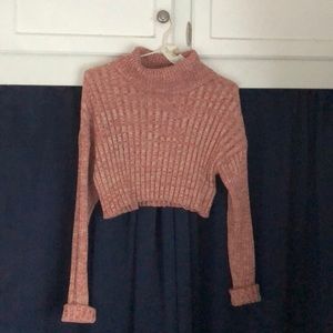 Cropped turtleneck